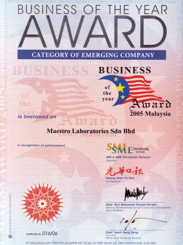 Award for the category of Emerging Company in 2006