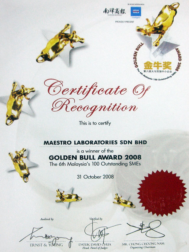 6th Golden Bull Award in 2008